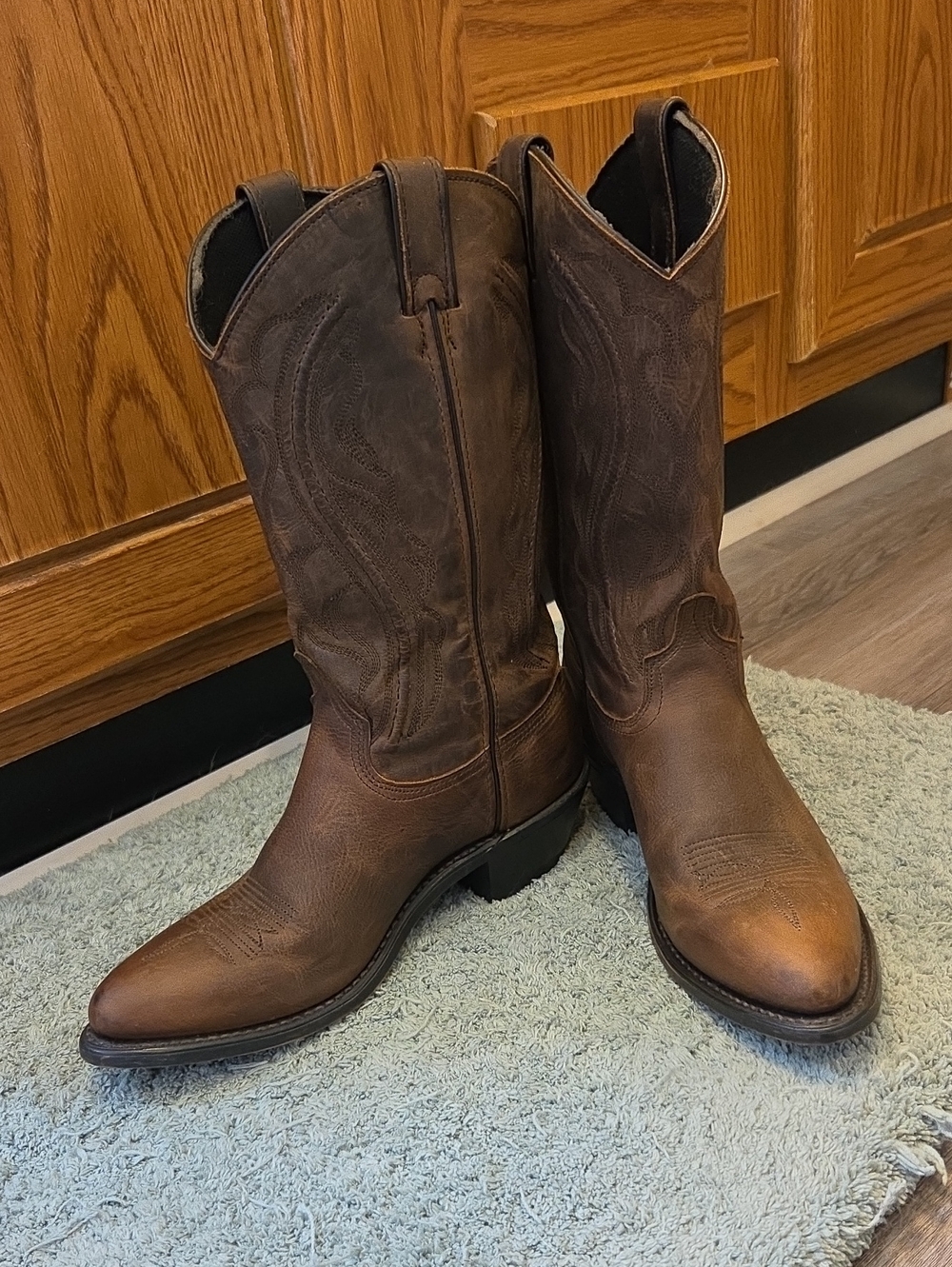 Women's Sage By Abilene Brown Western Cowgirl Boots - Classic Pull-On Style